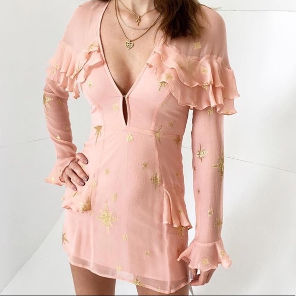 For Love And Lemons Dresses & Skirts - For Love and Lemons Gilded Star Mini Dress